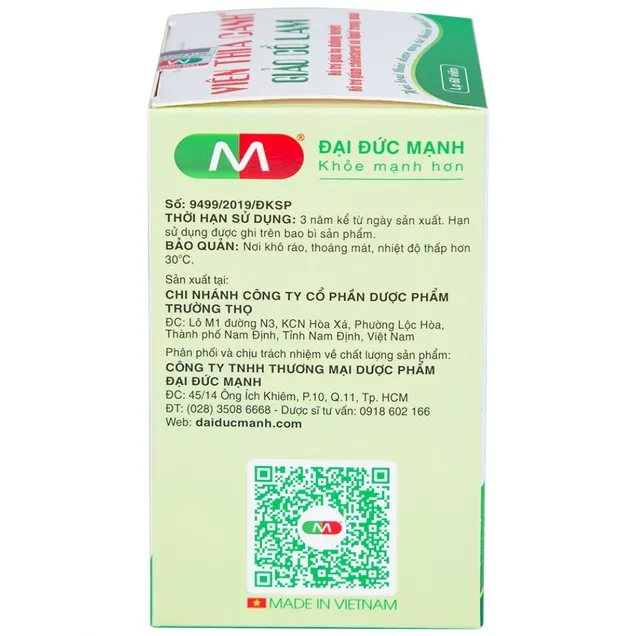 Thực phẩm bảo vệ sức khỏe Viên Thìa Canh Giảo Cổ Lam (60 viên) 6