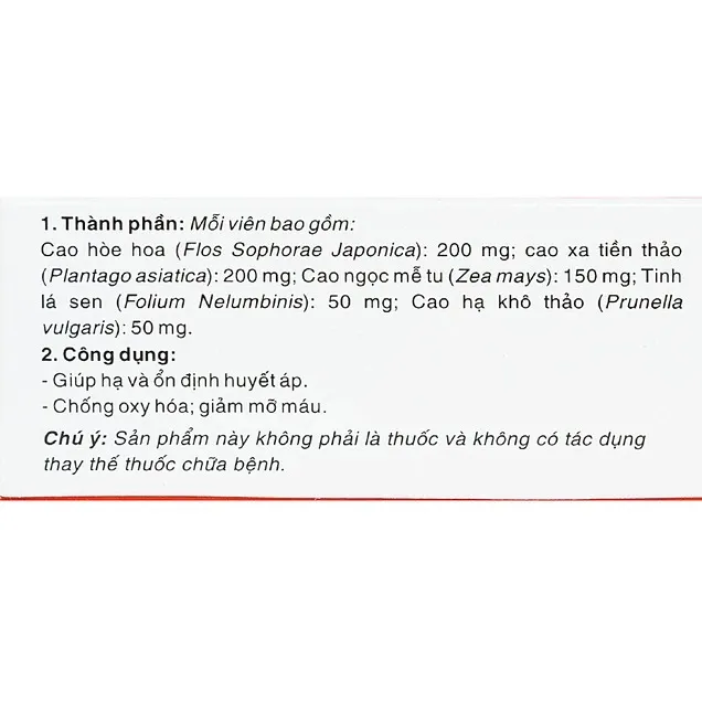 Thực phẩm bảo vệ sức khỏe viên nén Thanh Áp Đan (30 Viên) 3
