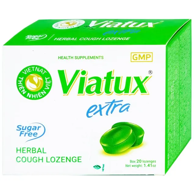 Thực phẩm bảo vệ sức khỏe Viatux Extra không đường (20 viên)