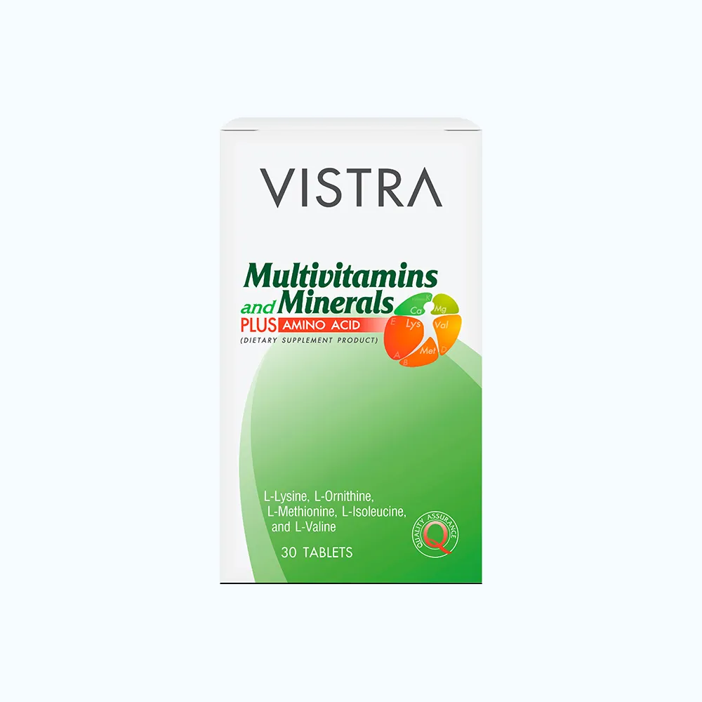 Thực phẩm bảo vệ sức khỏe Vistra Multivitamins và Minerals Plus Amino Acid Hộp 30 Viên 3