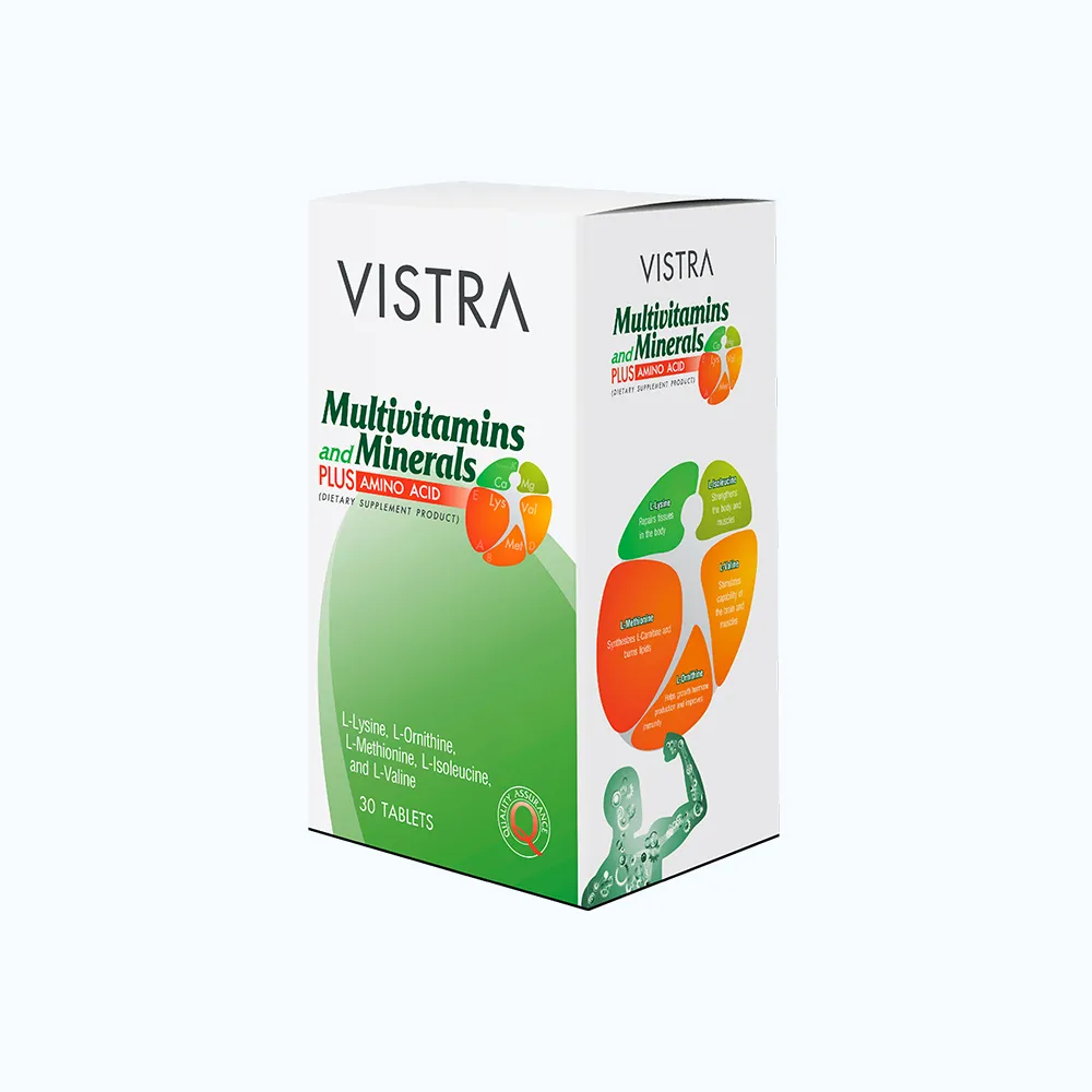 Thực phẩm bảo vệ sức khỏe Vistra Multivitamins và Minerals Plus Amino Acid Hộp 30 Viên 6