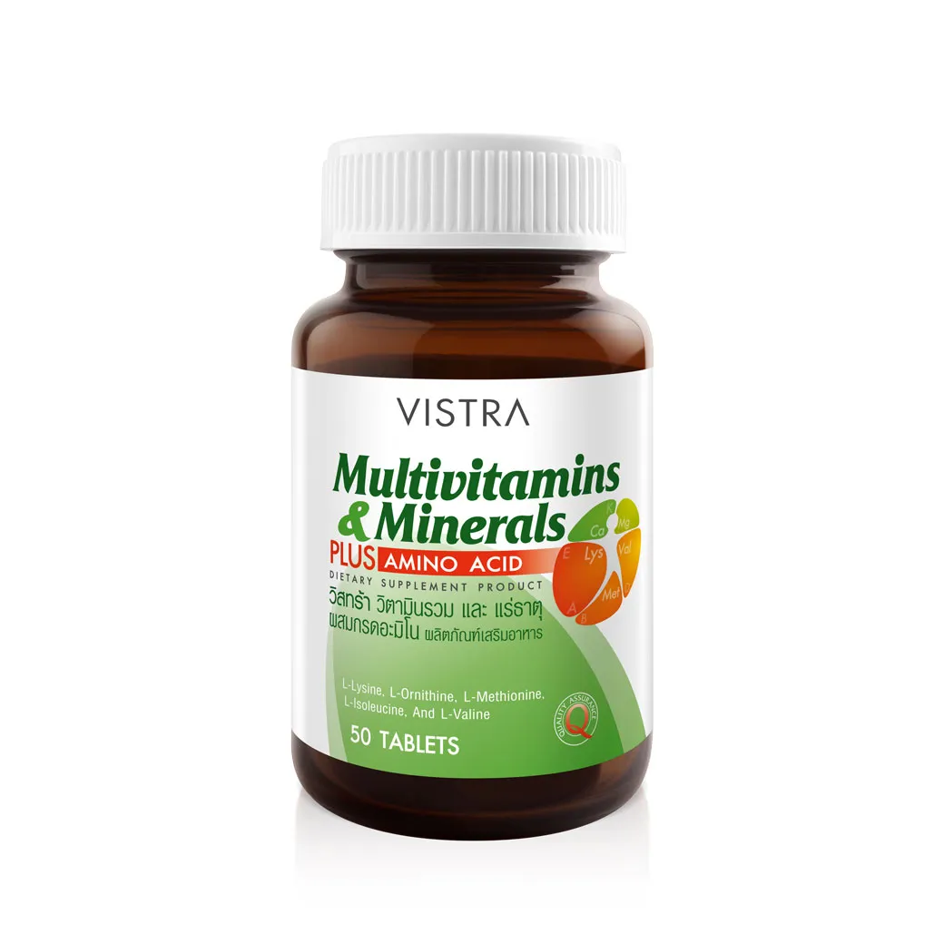 Thực phẩm bảo vệ sức khỏe Vistra Multivitamins và Minerals Plus Amino Acid Hộp 30 Viên 8