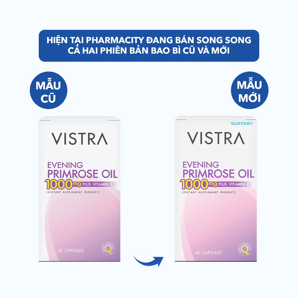 Thực phẩm bảo vệ sức khỏe Vistra-Evening Primrose Oil 1000 Mg Plus Vitamin E (Hộp 45 Viên) 2