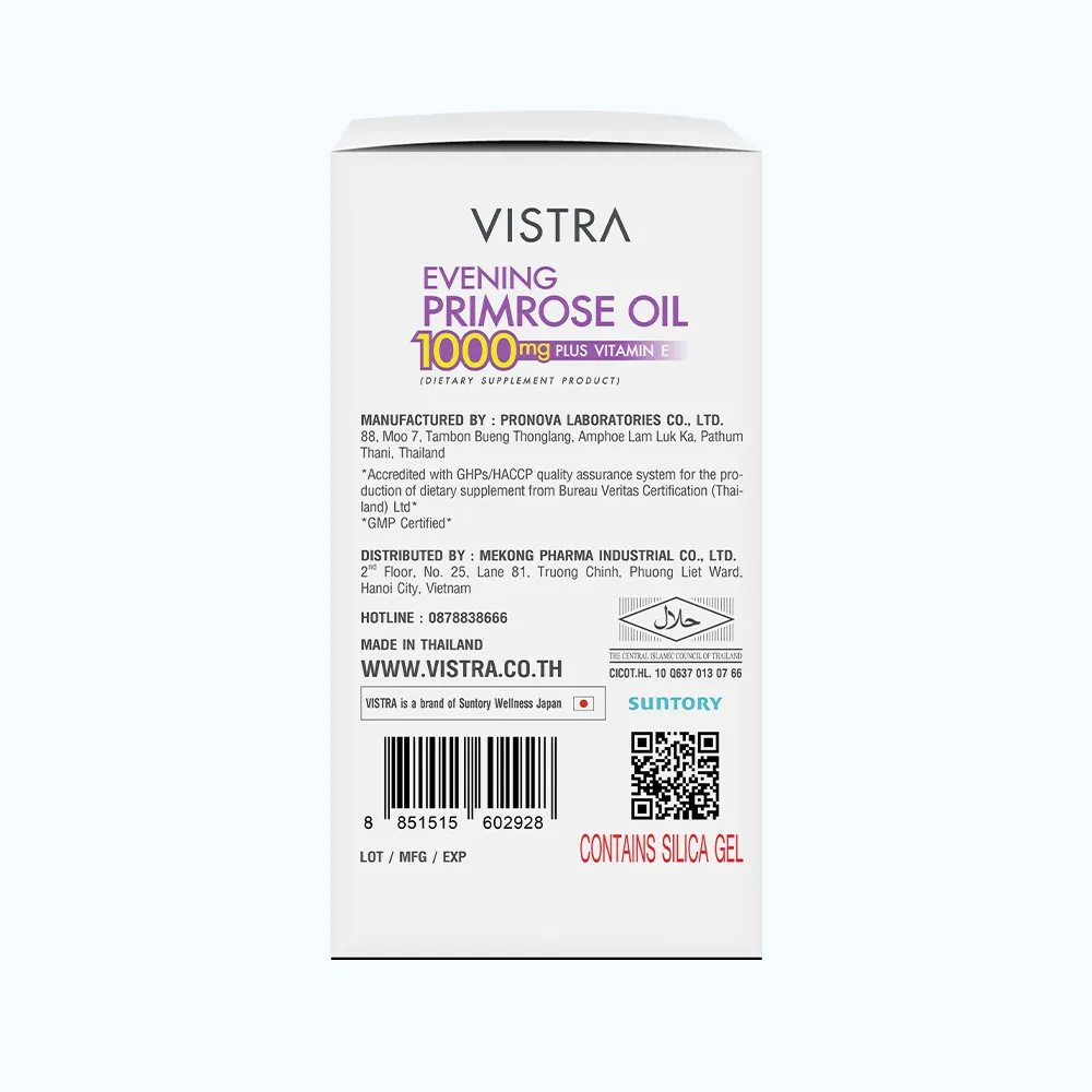 Thực phẩm bảo vệ sức khỏe Vistra-Evening Primrose Oil 1000 Mg Plus Vitamin E (Hộp 45 Viên) 5