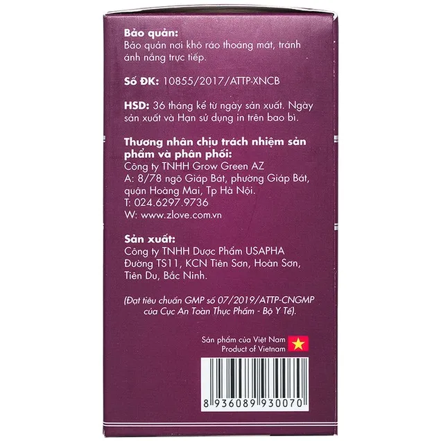 Thực phẩm bảo vệ sức khỏe Zlove (50 viên) 4