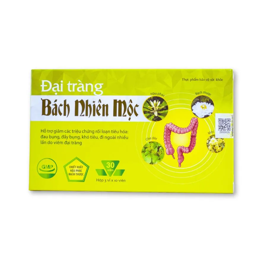 Thực phẩm bảo vệ sức khoẻ Đại Tràng Bách Nhiên Mộc hỗ trợ giảm rối loạn tiêu hóa, viêm đại tràng (Hộp 30 viên) 2
