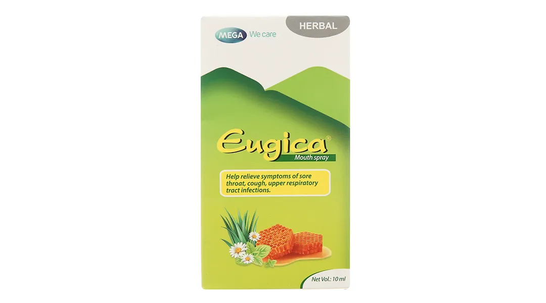CHAI XỊT HỌNG THẢO DƯỢC GIÚP GIẢM HO EUGICA MEGA 10ML 3