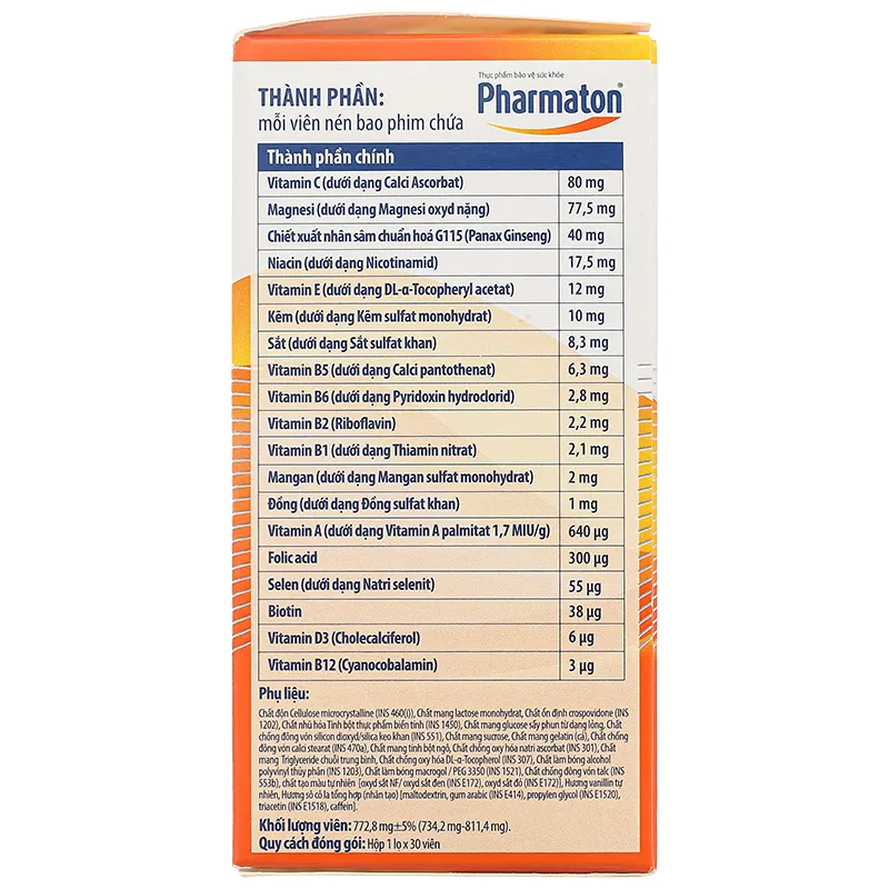 PHARMATON VITALITY SANOFI 5X10 5