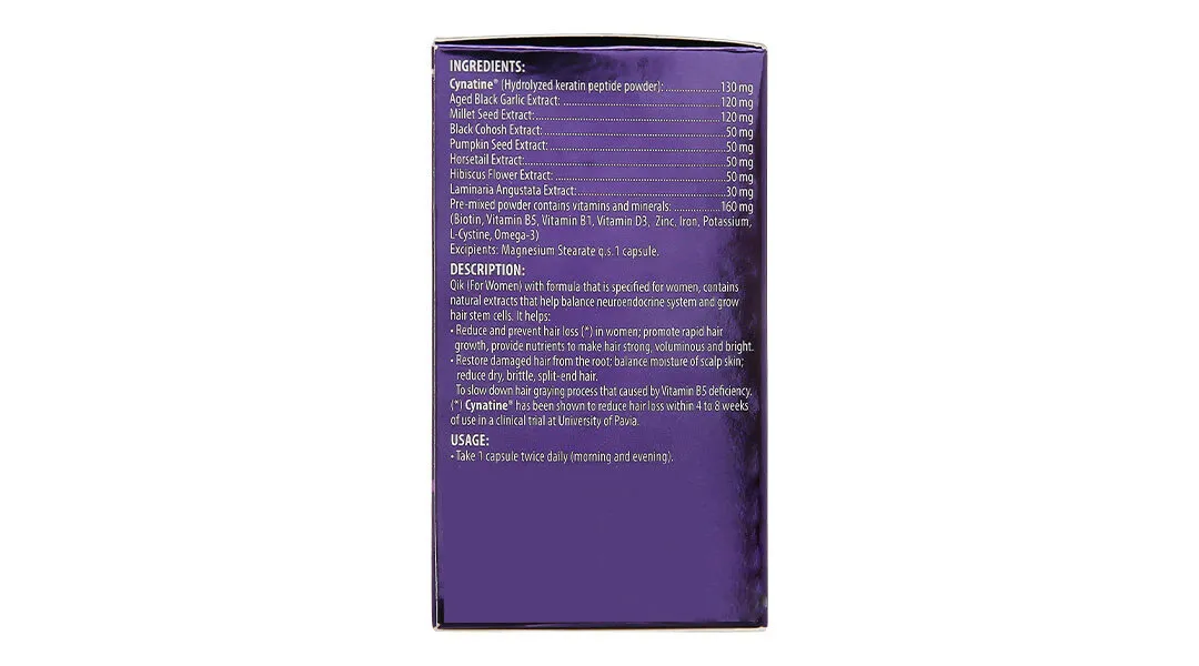 Viên uống QiK Hair For Women Ecogreen hỗ trợ giảm rụng tóc (Hộp 30 viên) 5