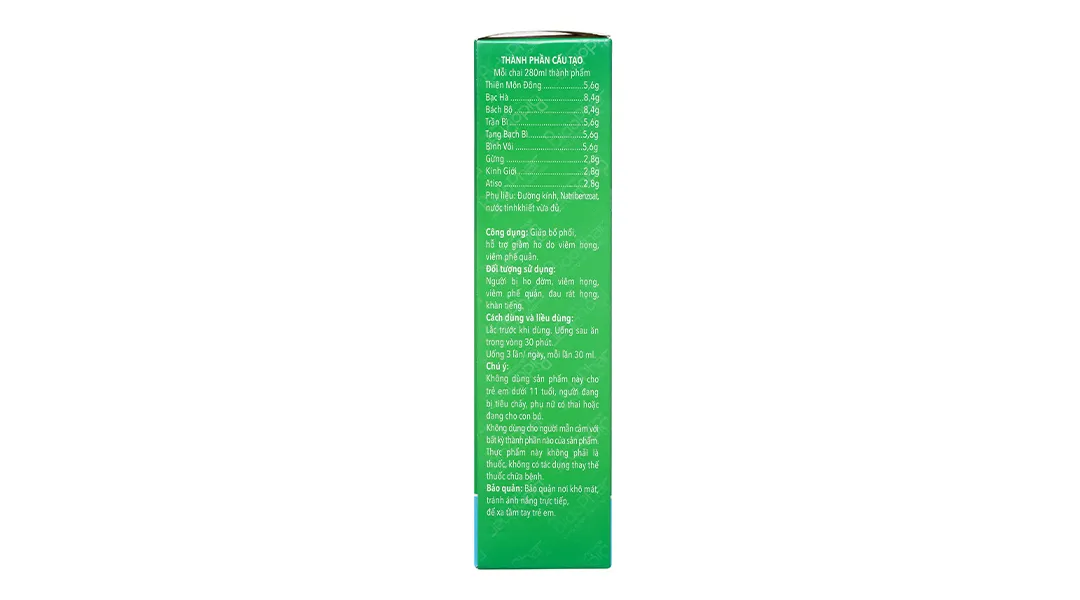 HỖ TRỢ GIẢM HO THIÊN MÔN BỔ PHỔI BÌNH ĐÔNG 280ML 4