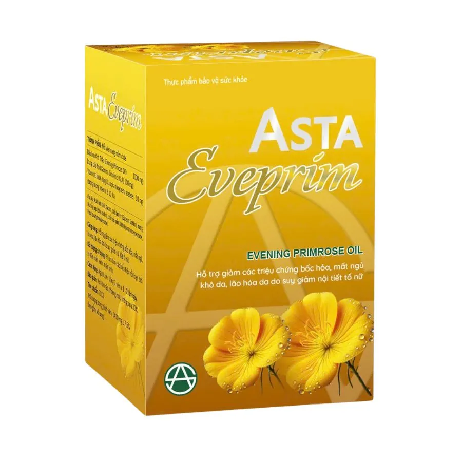 Thực phẩm bảo vệ sức khoẻ Asta Eveprim hỗ trợ điều hoà nội tiết tố nữ (Hộp 90 viên) 2