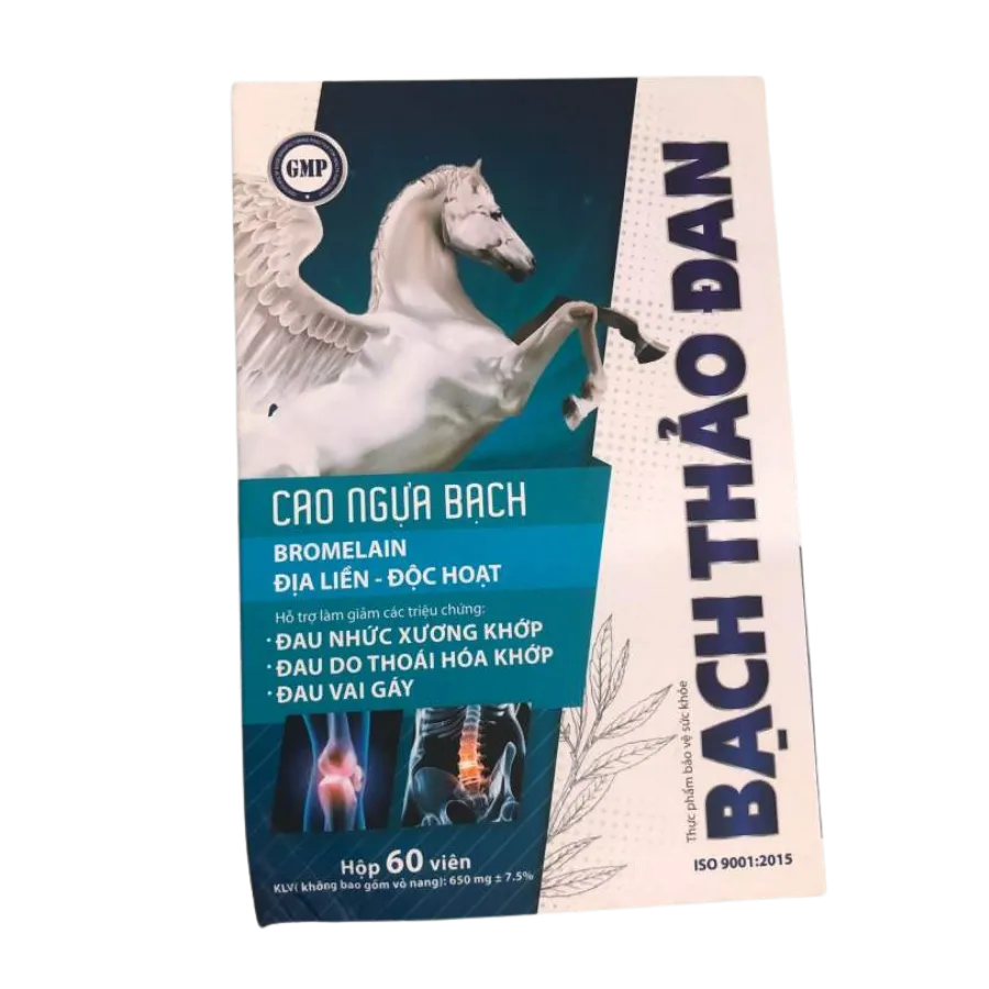 Thực phẩm bảo vệ sức khoẻ Bạch Thảo Đan hỗ trợ đau nhức xương khớp (60 viên)