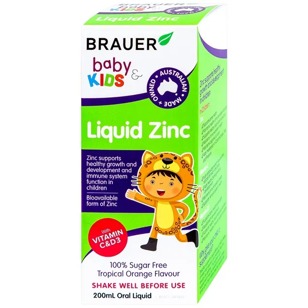 Thực phẩm bảo vệ sức khoẻ Brauer Baby & Kids Liquid Zinc (200ml) 3
