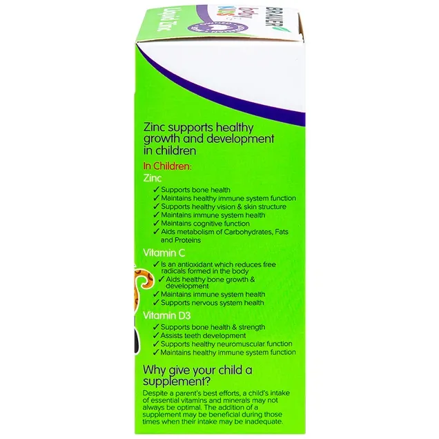 Thực phẩm bảo vệ sức khoẻ Brauer Baby & Kids Liquid Zinc (200ml) 6