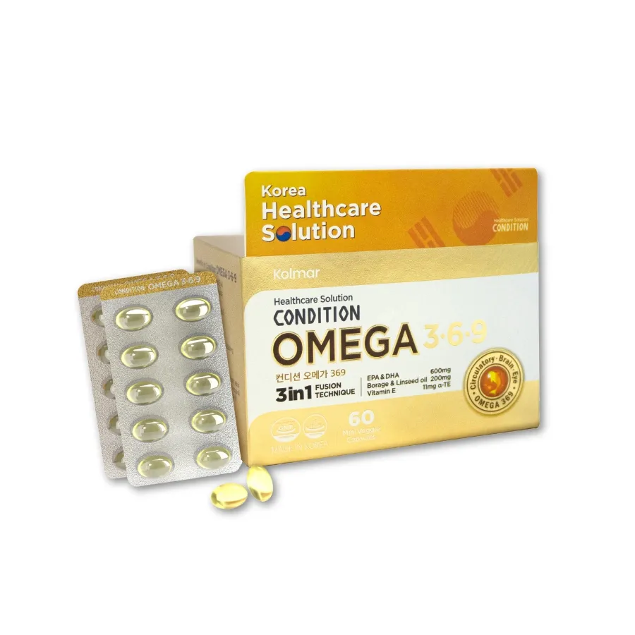 Viên uống Condition Omega 3-6-9 (Hộp 60 viên) tốt cho tim mạch, não và mắt