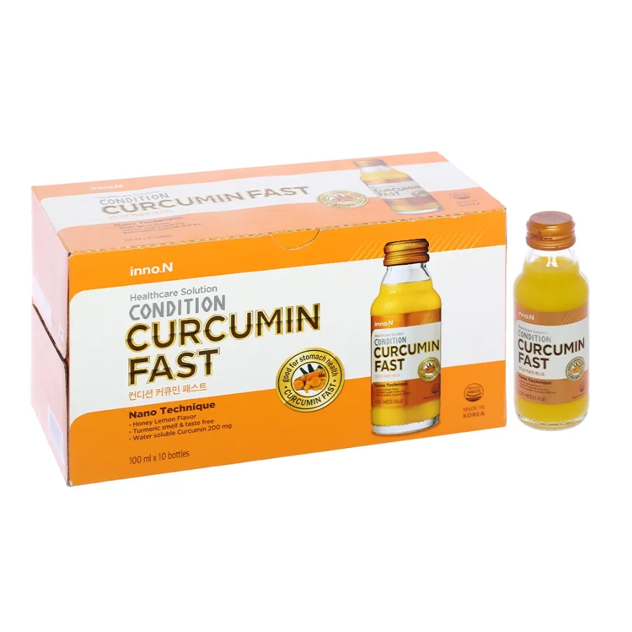 Nước uống Condition Curcumin Fast (Chai 100ml) giúp bảo vệ dạ dày