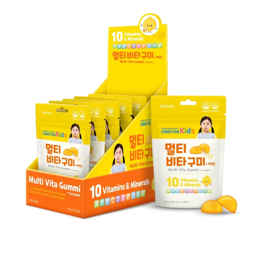 Kẹo dẻo Condition Kids Multi Vita Gummi + Curcumin (Hộp 5 Gói) bổ sung vitamin