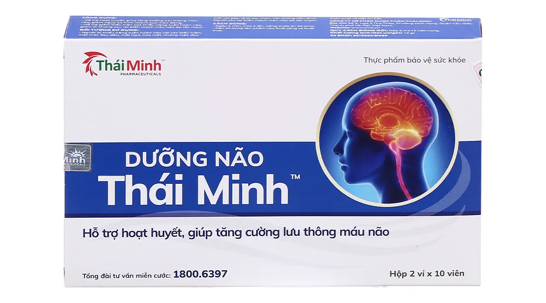 Thực phẩm bảo vệ sức khoẻ Dưỡng Não Thái Minh (2 vỉ x 10 viên) 4