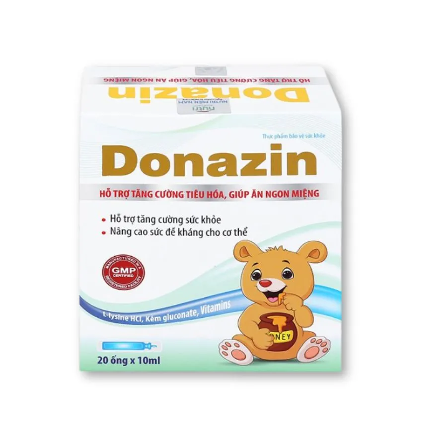Thực phẩm bảo vệ sức khoẻ Donazin tăng cường tiêu hoá, hỗ trợ ăn ngon, tăng sức đề kháng (Hộp 20 ống) 2