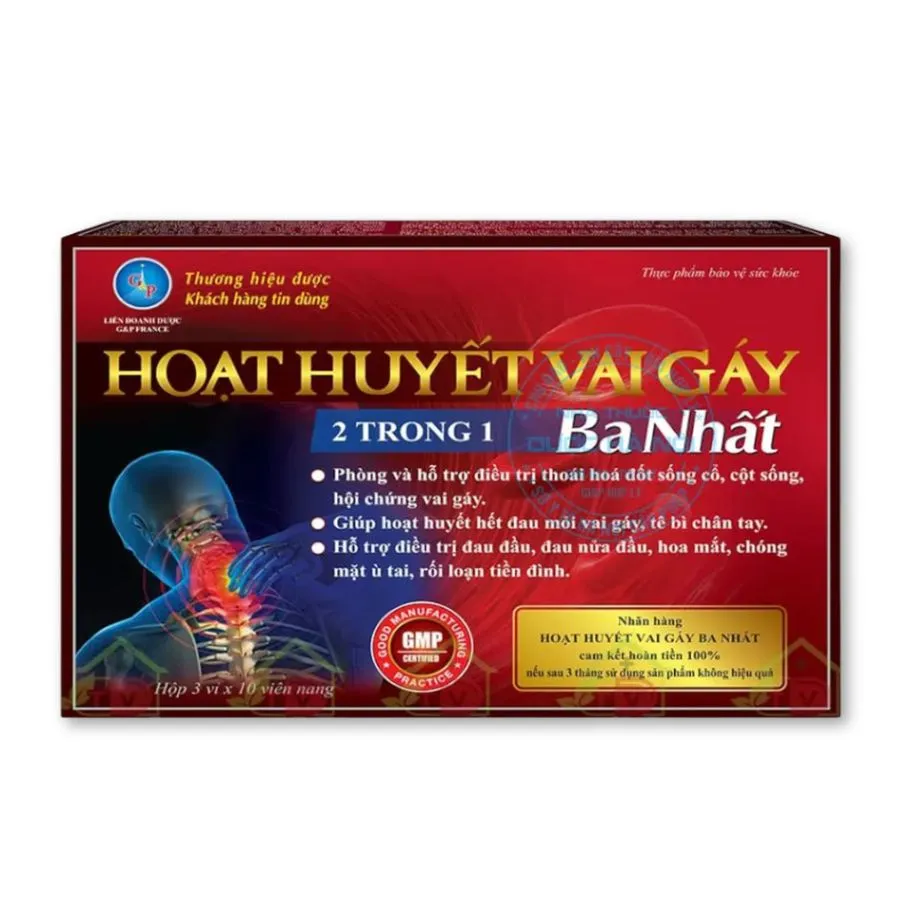 Thực phẩm bảo vệ sức khoẻ Hoạt Huyết Vai Gáy Ba Nhất hỗ trợ lưu thông máu, giảm đau mỏi vai gáy (Hộp 30 viên) 2