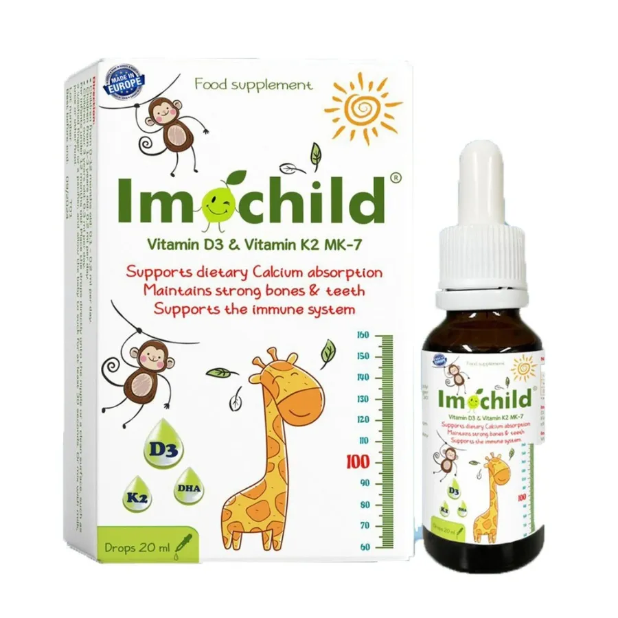 Thực phẩm bảo vệ sức khoẻ Imochild giúp tăng cường hấp thu canxi cho cơ thể (20ml)