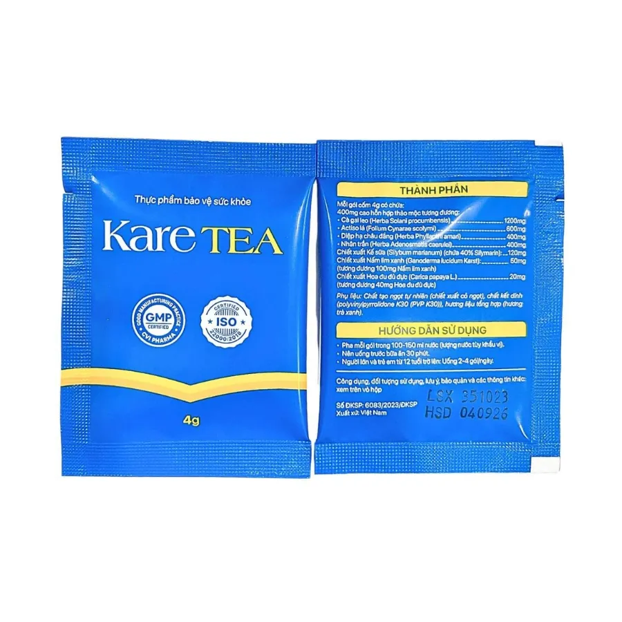 Thực phẩm bảo vệ sức khoẻ KARE TEA giải độc gan, thanh nhiệt, bổ gan (Hộp 15 gói) 2