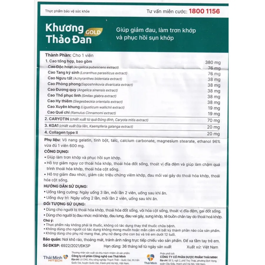 VIÊN UỐNG LÀM TRƠN KHỚP KHƯƠNG THẢO ĐAN GOLD 120V 12