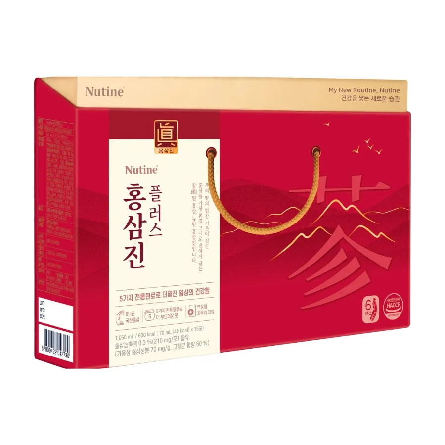 Thực phẩm bảo vệ sức khoẻ nước hồng sâm Hongsamjin Plus - 15 gói x 70ml