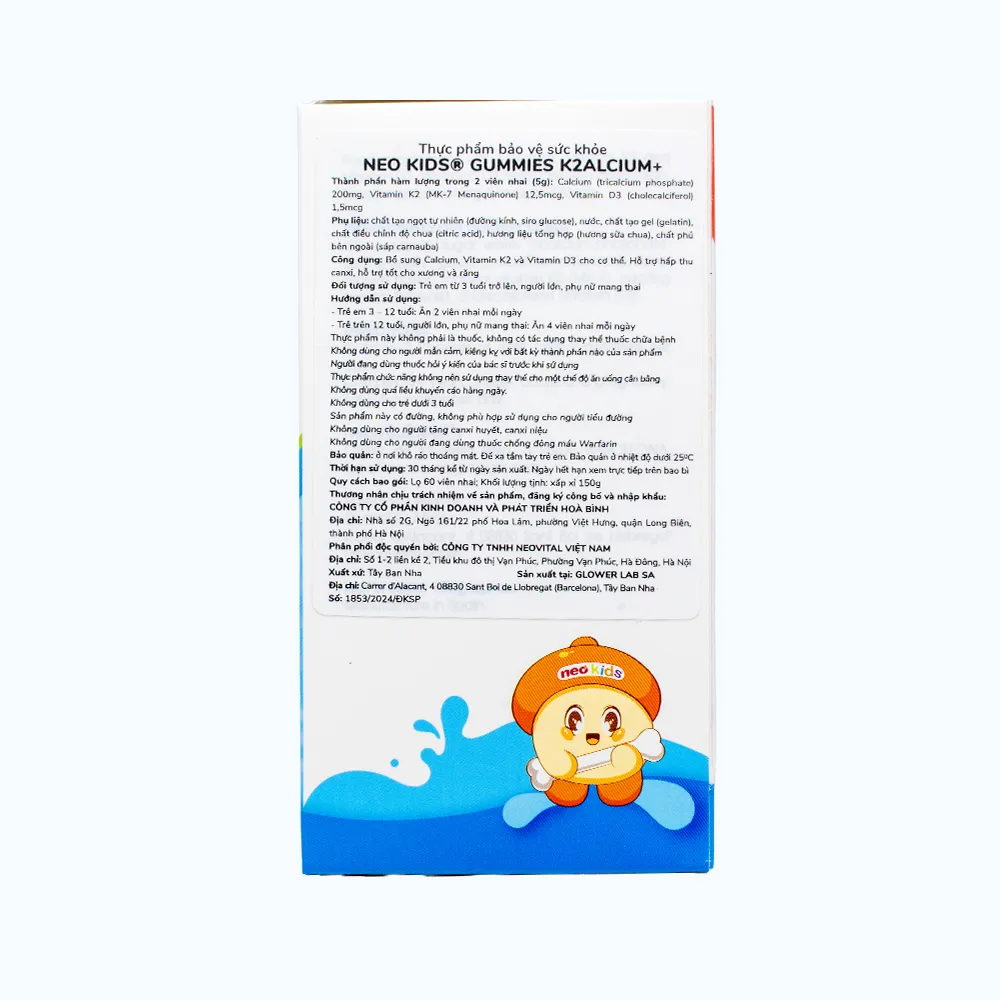 Thực phẩm bảo vệ sức khoẻ NEO KIDS® GUMMIES K2ALCIUM+ 4