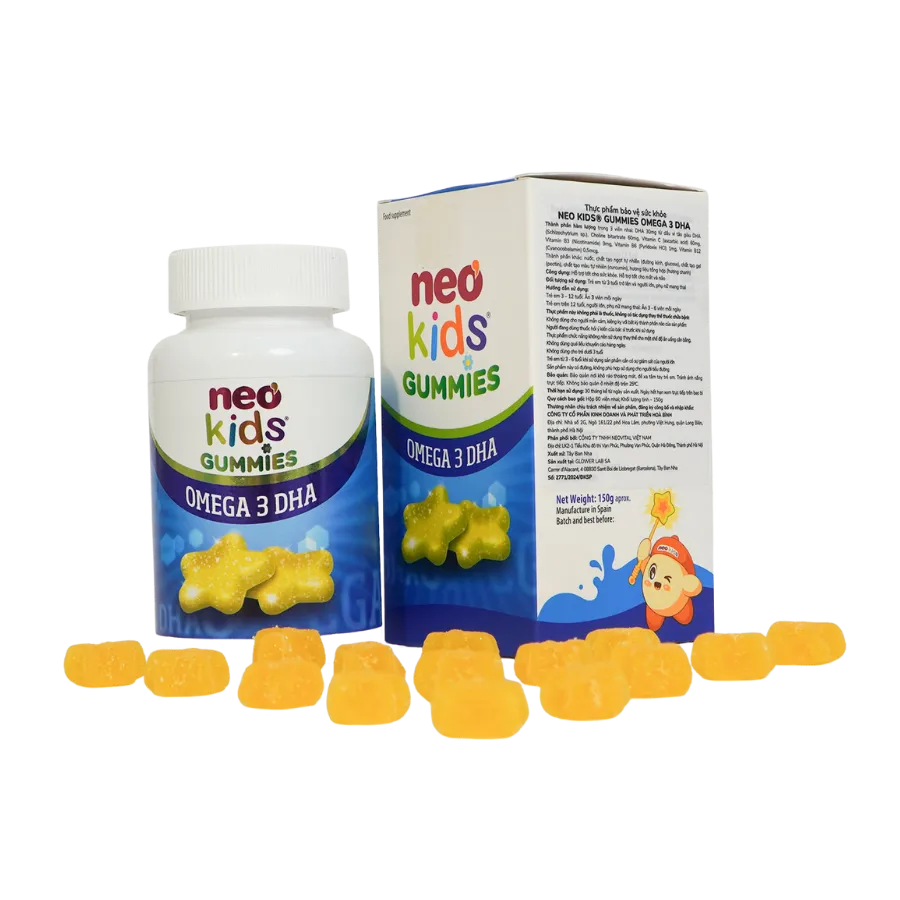 Thực phẩm bảo vệ sức khoẻ NEO KIDS® GUMMIES OMEGA 3 DHA - Hỗ trợ tốt cho mắt và não (60 viên) 3