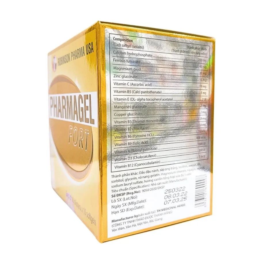 Thực phẩm bảo vệ sức khoẻ PHARMAGEL FORT H/100V 4