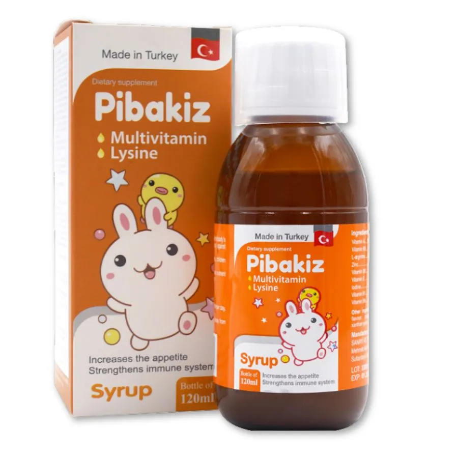 Thực phẩm bảo vệ sức khoẻ Pibakiz bổ sung vitamin và khoáng chất cho trẻ (Chai 120ml)