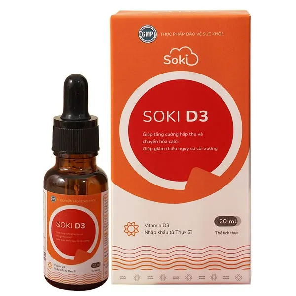 Thực phẩm bảo vệ sức khoẻ Soki D3 (Lọ 20ml)