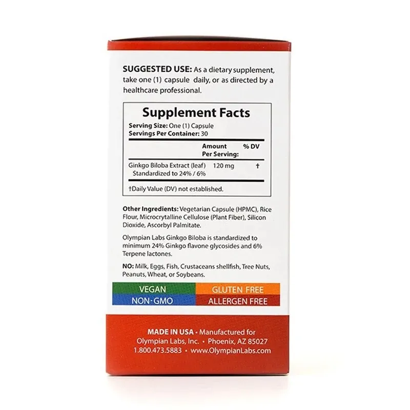 Thực phẩm bảo vệ sức khoẻ viên nang Ginkgo Biloba 120mg (30 viên) 3