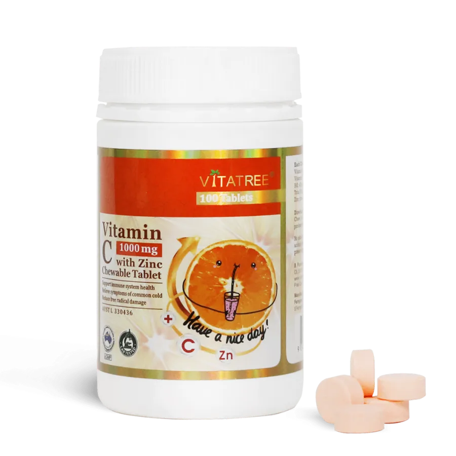 Thực phẩm bảo vệ sức khoẻ Vitatree Vitamin C 1000mg with Zinc (100 viên)
