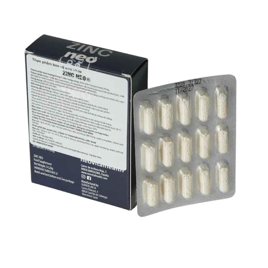 Thực phẩm bảo vệ sức khoẻ ZinC Neo® - Hỗ trợ tăng cường sức đề kháng (30 viên) 3