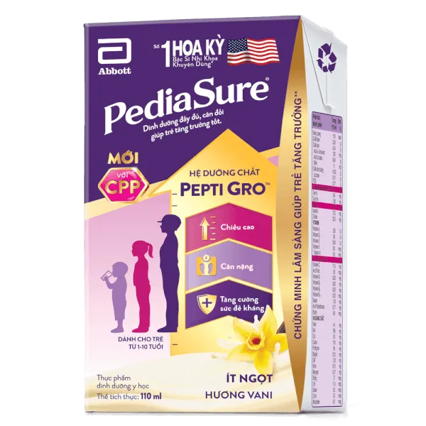 Thực phẩm dinh dưỡng y học Pediasure hương Vani (110ml) 2