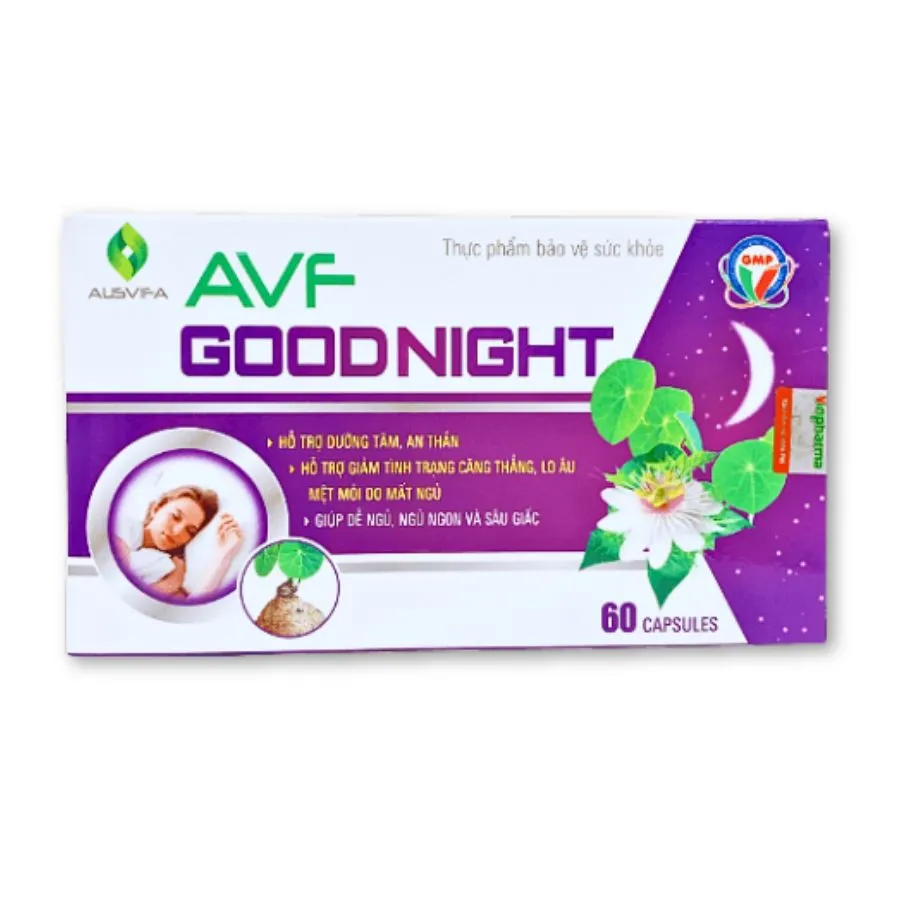 Thực phẩm hỗ trợ sức khoẻ AVF Goodnight giúp ngủ ngon, giảm căng thẳng (Hộp 60 viên)