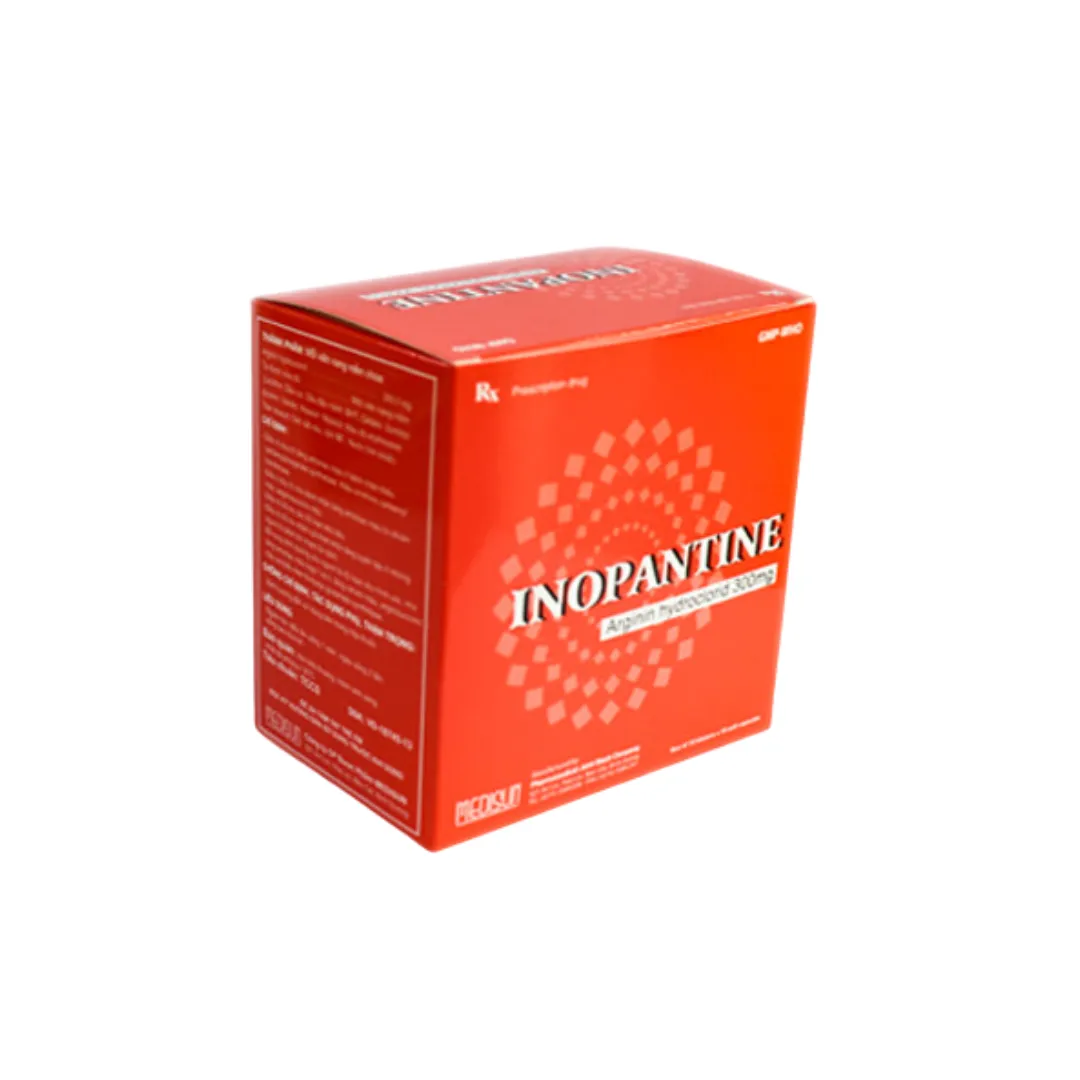 Thuốc Inopantine 300mg điều trị rối loạn chức năng gan, suy giảm chức năng gan (10 vỉ x 10 viên) 2