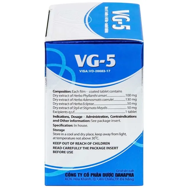 Thuốc VG-5 hỗ trợ viêm gan (40 viên) 5