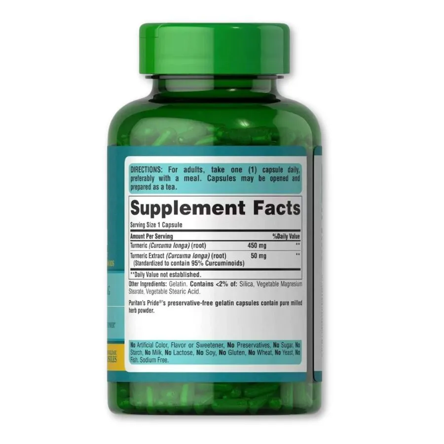 Tinh chất nghệ Turmeric Curcumin 500mg phòng chống và hỗ trợ ung thư (Hộp 90 viên) 2
