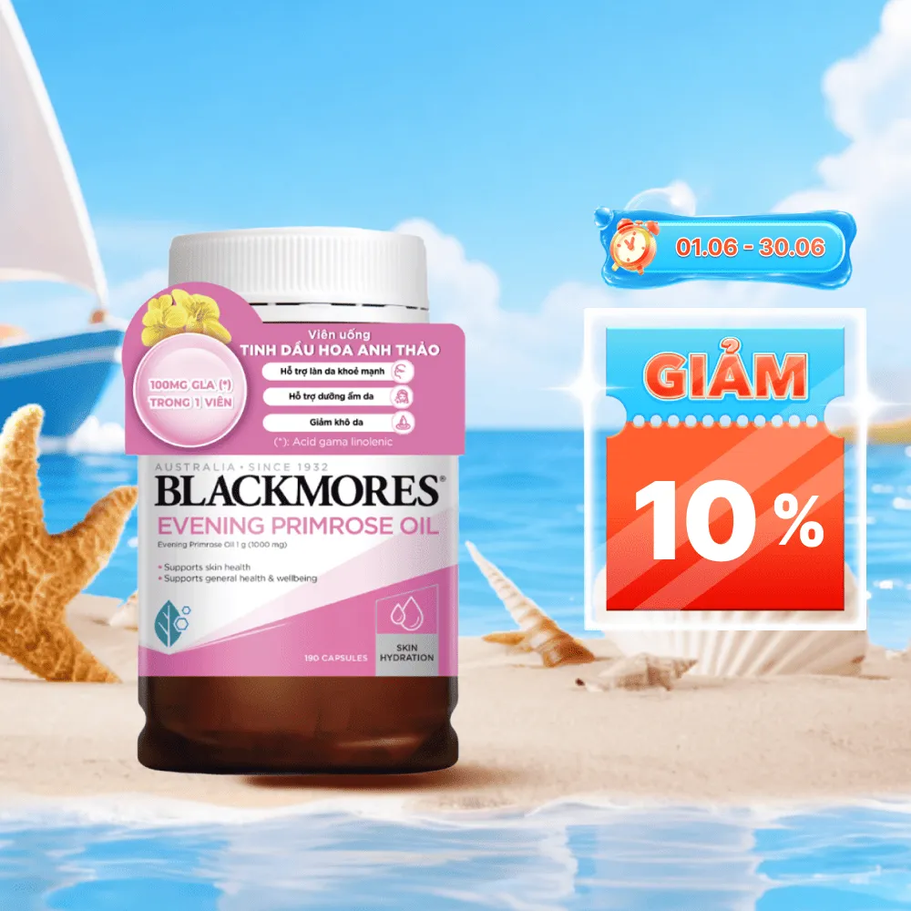 Tinh dầu hoa anh thảo Blackmores Evening Primrose Oil (lọ 190 viên) cho nữ