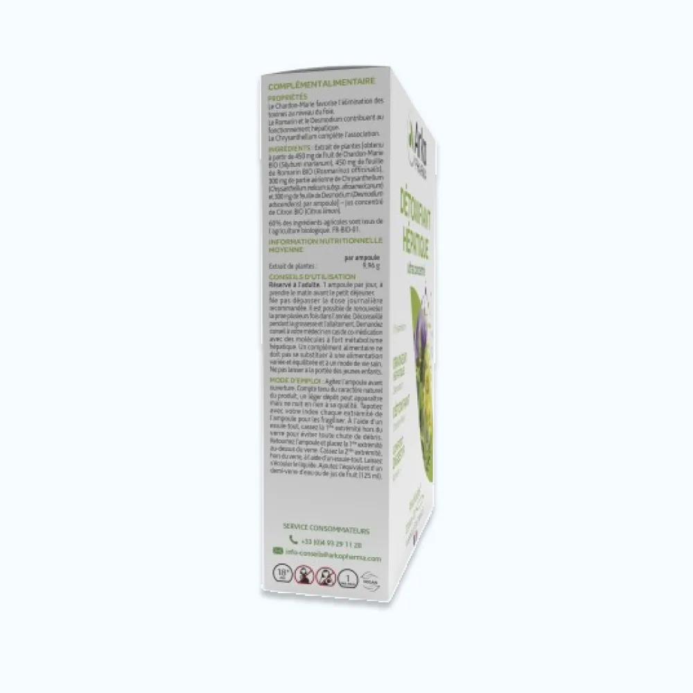 TPBVSK ARKOPHARMA Detoxifiant Hepatique Giúp Giải Độc Gan, Hỗ Trợ Tiêu Hoá (Hộp 20 ống) 3