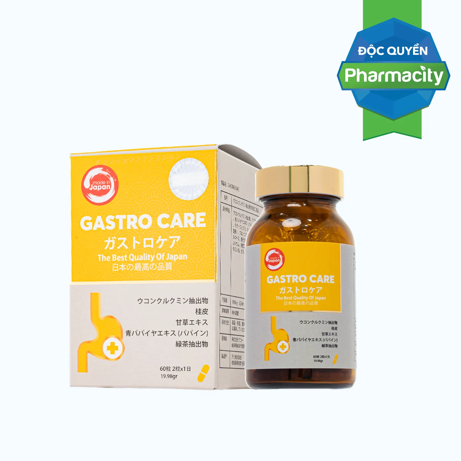 TPBVSK GASTRO CARE Hỗ Trợ Cải Thiện Đầy Bụng, Đau Vùng Thượng Vị (Hộp 60 viên)