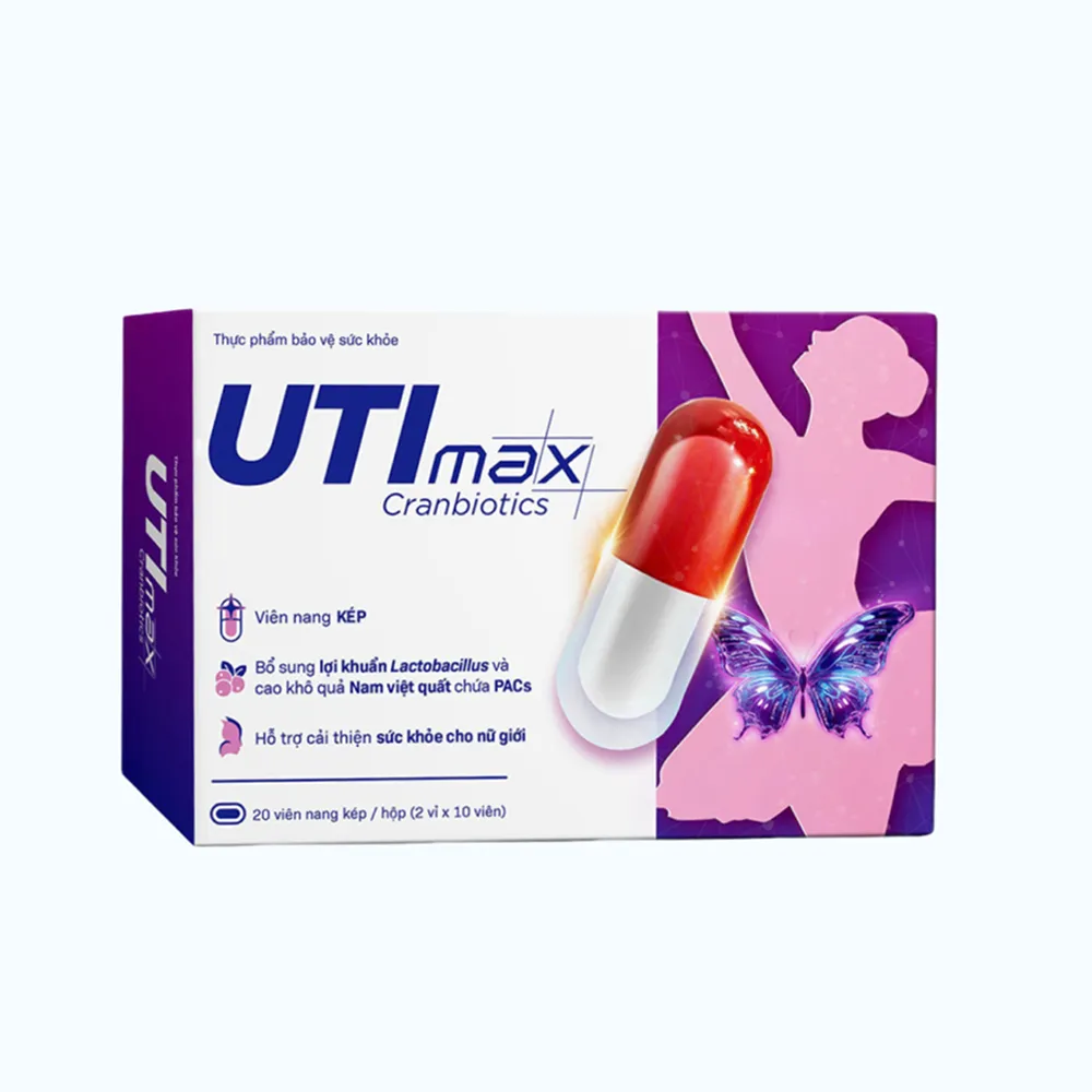 TPBVSK UTIMAX Cranbiotics - Hỗ Trợ Cải Thiện Sức Khỏe Cho Nữ Giới (Hộp 20 viên)