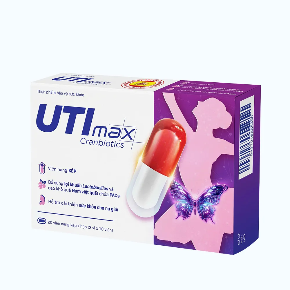 TPBVSK UTIMAX Cranbiotics - Hỗ Trợ Cải Thiện Sức Khỏe Cho Nữ Giới (Hộp 20 viên) 2