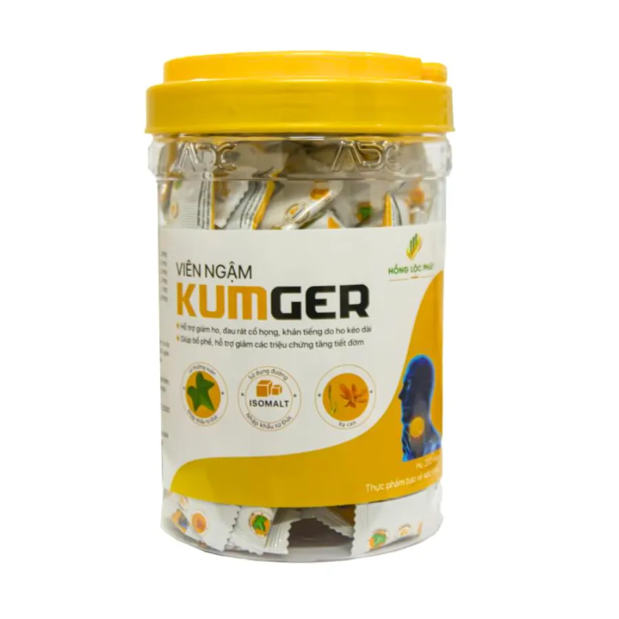 TPBVSK Viên Ngậm Kumger bổ phế, hỗ trợ giảm ho, đau rát họng (Hũ 200v) 2