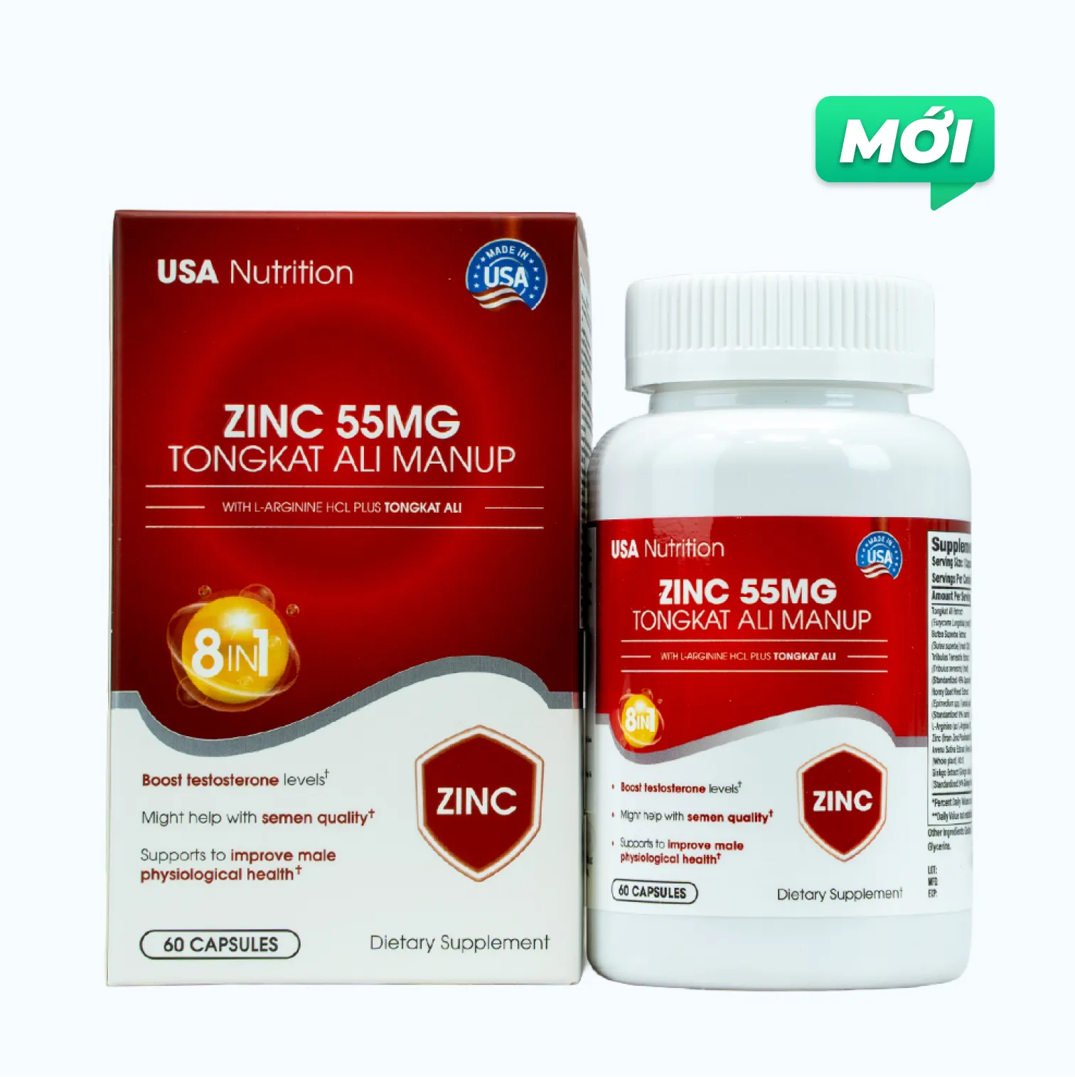 USA NUTRITION Tongkat Ali Zinc 55mg (Hộp 60v) 2