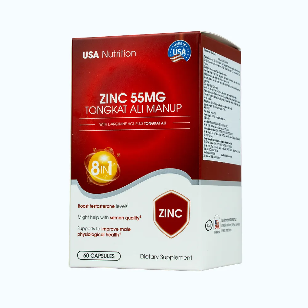 USA NUTRITION Tongkat Ali Zinc 55mg (Hộp 60v) 3