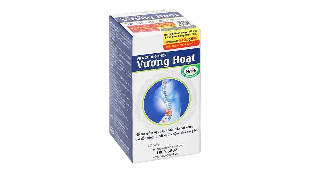 Viên xương khớp Vương Hoạt giảm nguy cơ thoái hóa cột sống, đau vai gáy hộp 20 viên 13